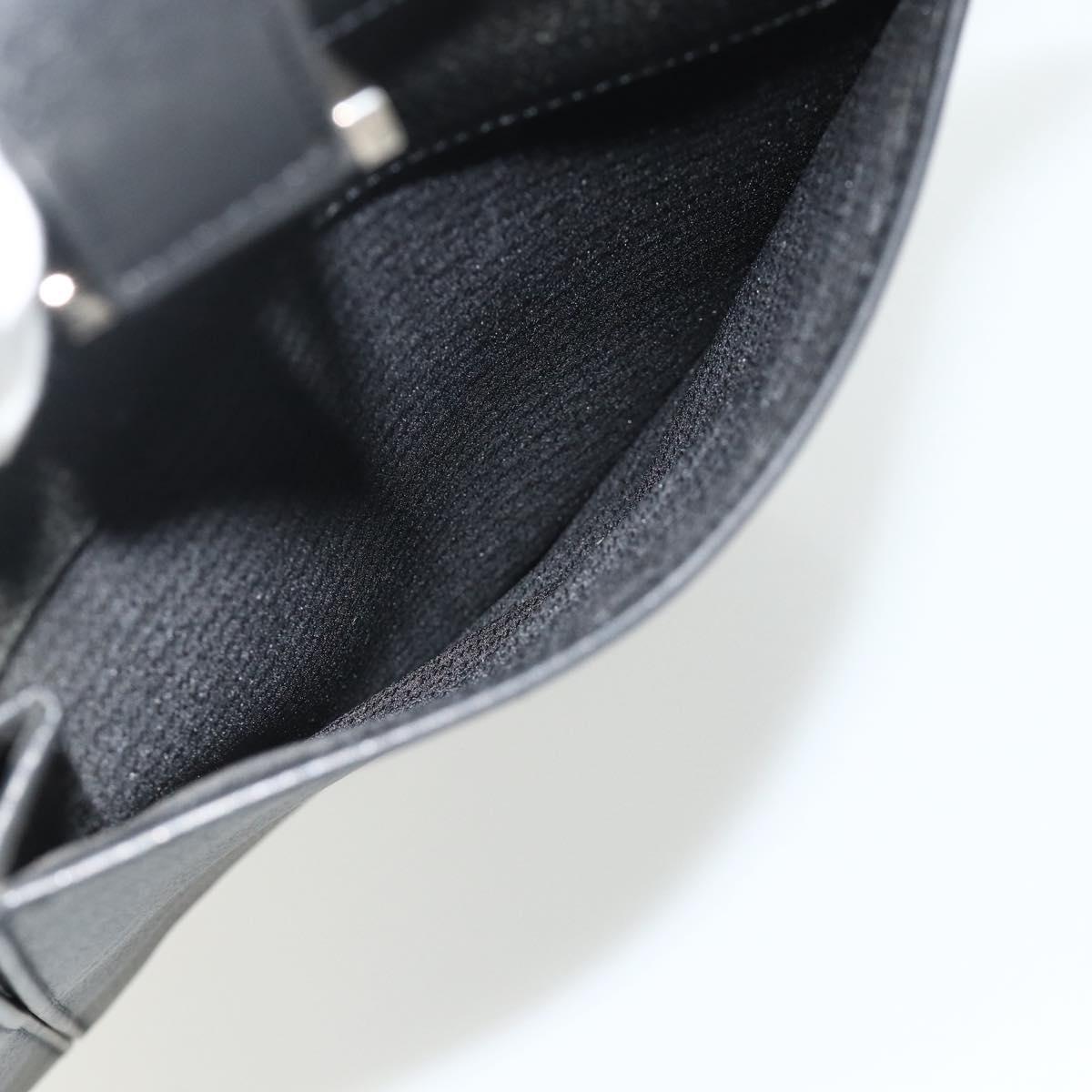 CARTIER Tote Bag Leather Black Gold Auth bs34621