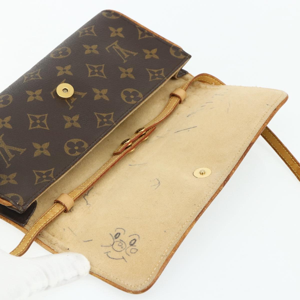 LOUIS VUITTON Monogram Pochette Twin GM Shoulder Bag M51852 LV Auth bs34626