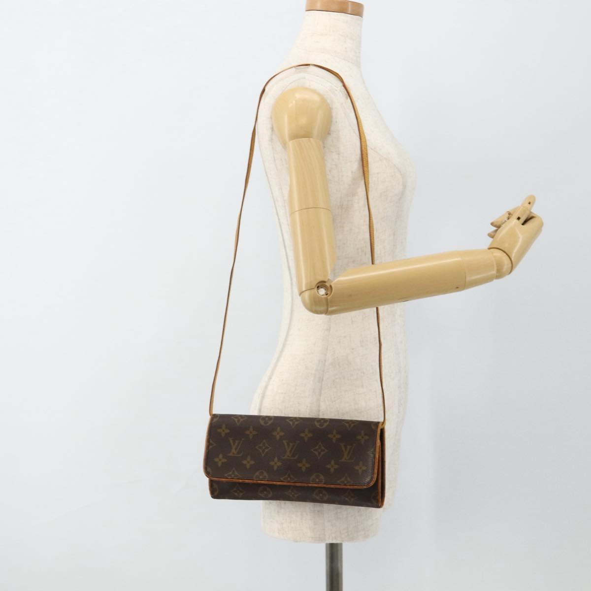 LOUIS VUITTON Monogram Pochette Twin GM Shoulder Bag M51852 LV Auth bs34626