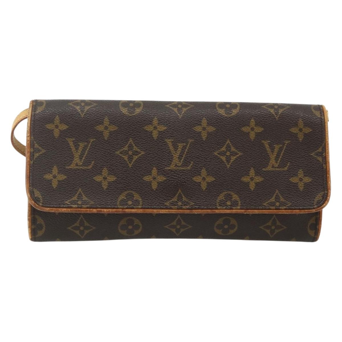 LOUIS VUITTON Monogram Pochette Twin GM Shoulder Bag M51852 LV Auth bs34626