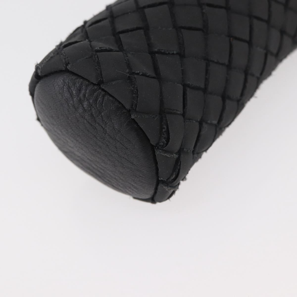 BOTTEGA VENETA INTRECCIATO Shoulder Pouch Leather Gray Auth bs34629A