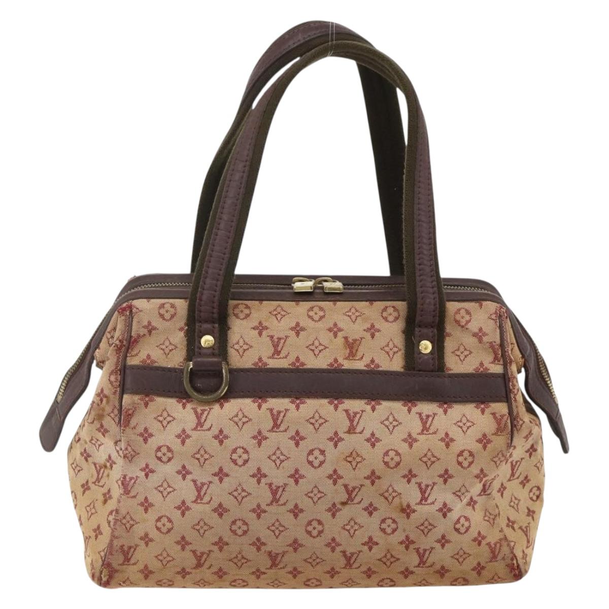 LOUIS VUITTON Monogram Mini Josephine PM Hand Bag Red M92216 LV Auth bs34631