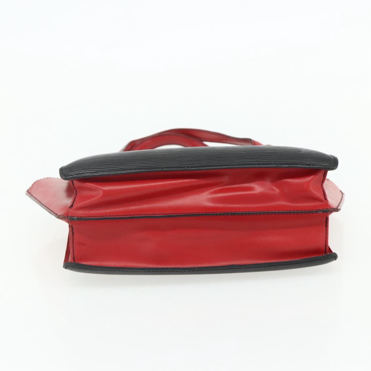 LOUIS VUITTON Epi Bicolor Varenne Hand Bag Black Red M52387 LV Auth bs34633