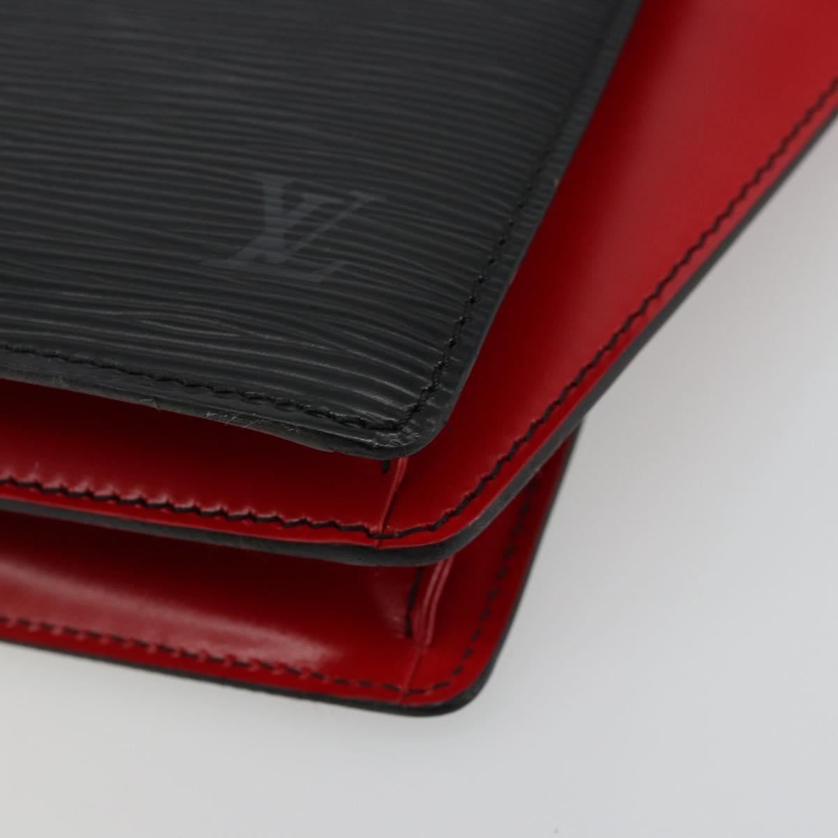 LOUIS VUITTON Epi Bicolor Varenne Hand Bag Black Red M52387 LV Auth bs34634A