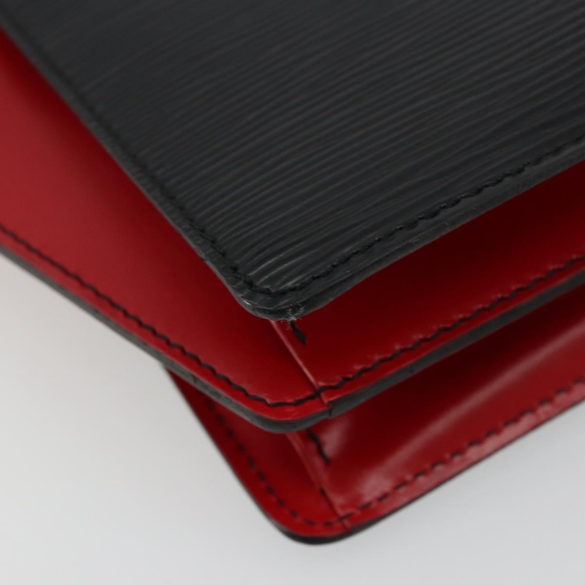 LOUIS VUITTON Epi Bicolor Varenne Hand Bag Black Red M52387 LV Auth bs34634A