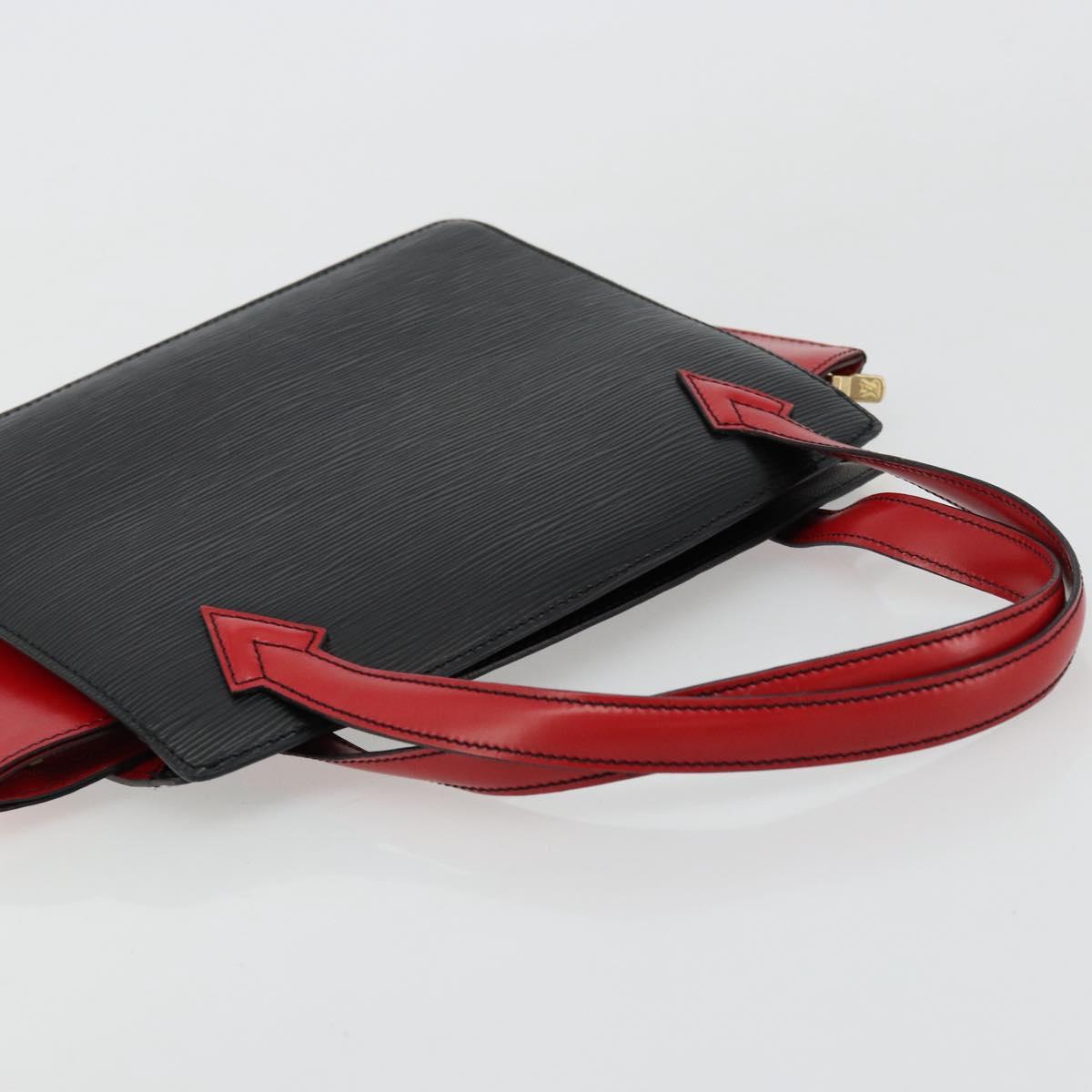 LOUIS VUITTON Epi Bicolor Varenne Hand Bag Black Red M52387 LV Auth bs34634A