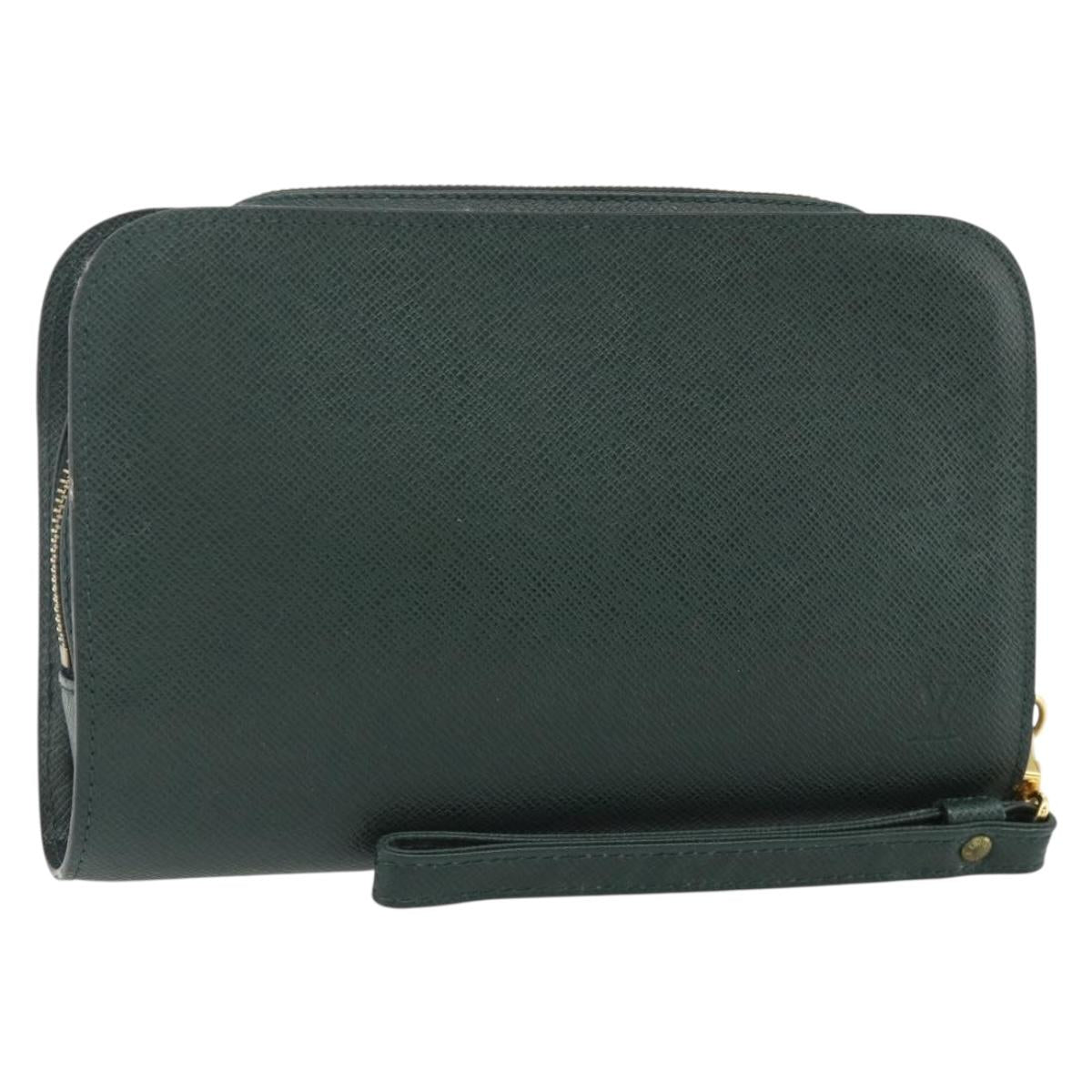 LOUIS VUITTON Taiga Baikal Clutch Bag Epicea M30184 LV Auth bs34635A