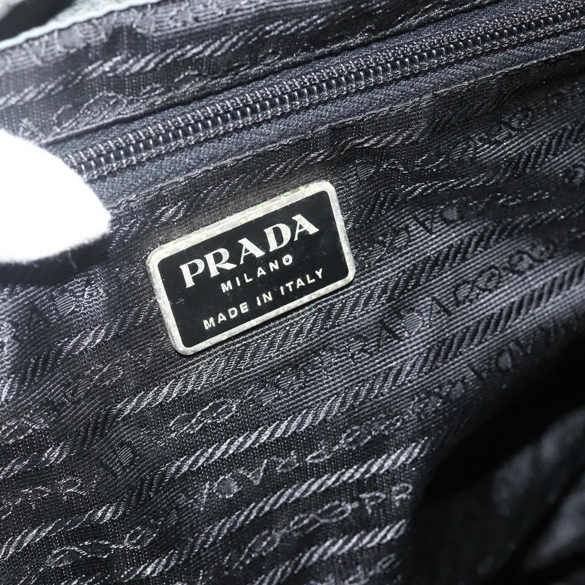PRADA Backpack Nylon Gray Silver Auth bs34650