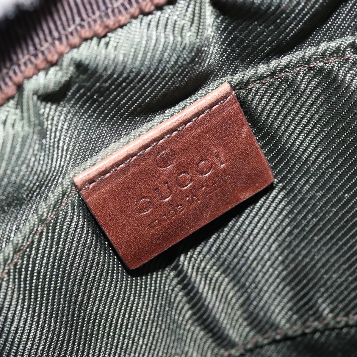 GUCCI GG Canvas Shoulder Bag Beige Silver 101680 Auth bs34651