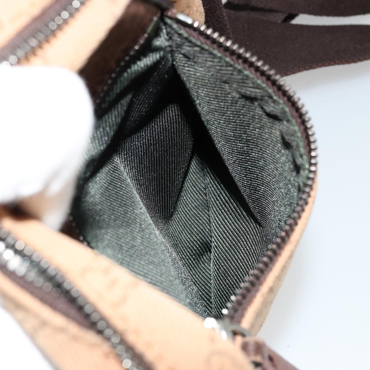 GUCCI GG Canvas Shoulder Bag Beige Silver 101680 Auth bs34651