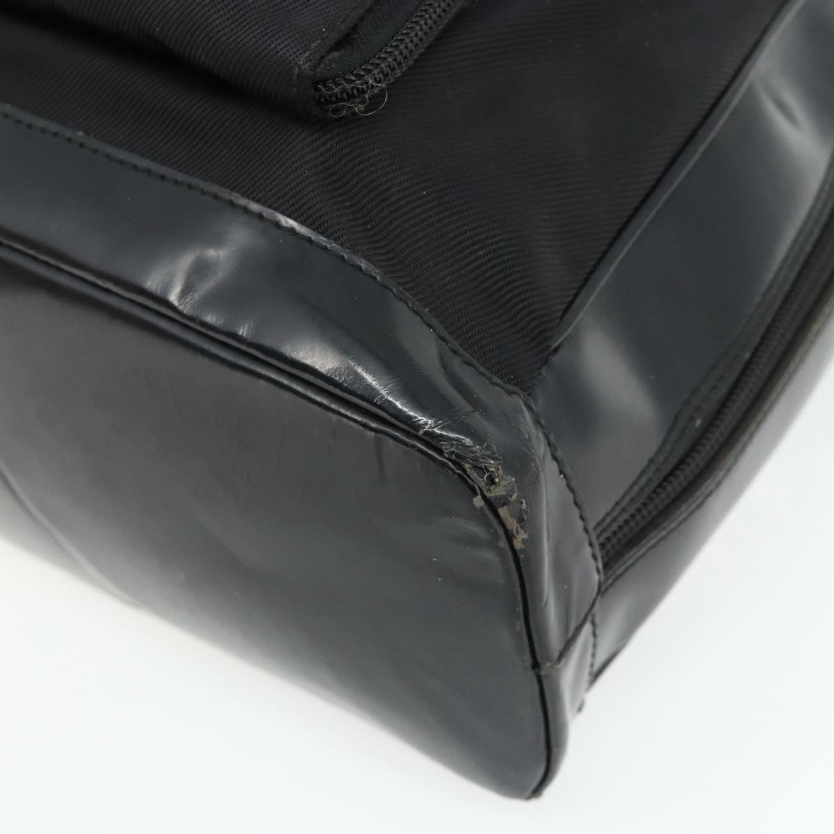 GUCCI Bamboo Shoulder Bag Nylon Black Silver 003 2058 0059 5 Auth bs34656