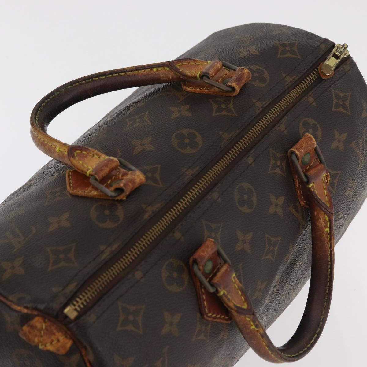 LOUIS VUITTON Monogram Speedy 30 Hand Bag M41526 LV Auth bs34666