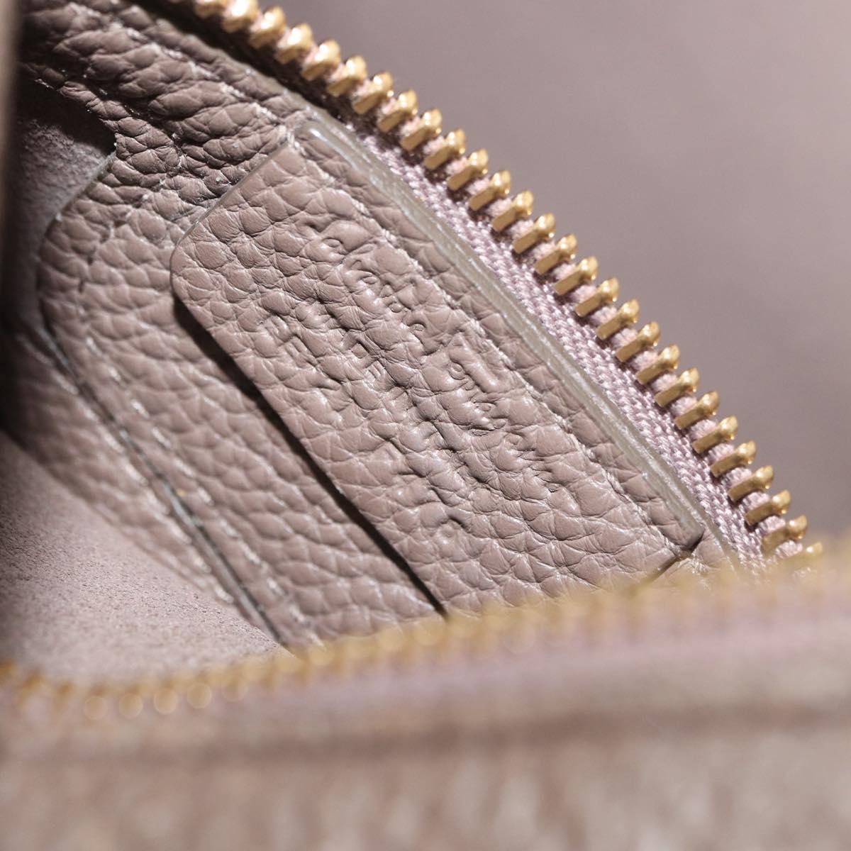 Salvatore Ferragamo Gancini Hand Bag Leather 2way Brown Gold Auth bs34669