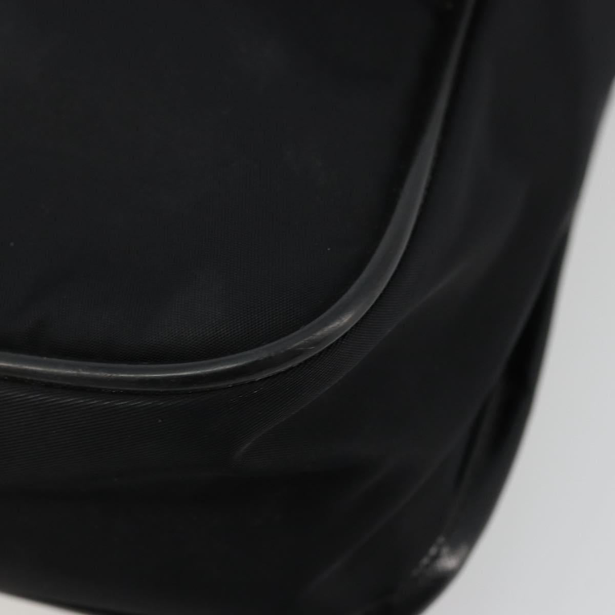 PRADA Shoulder Bag Nylon Black Silver Auth bs34673