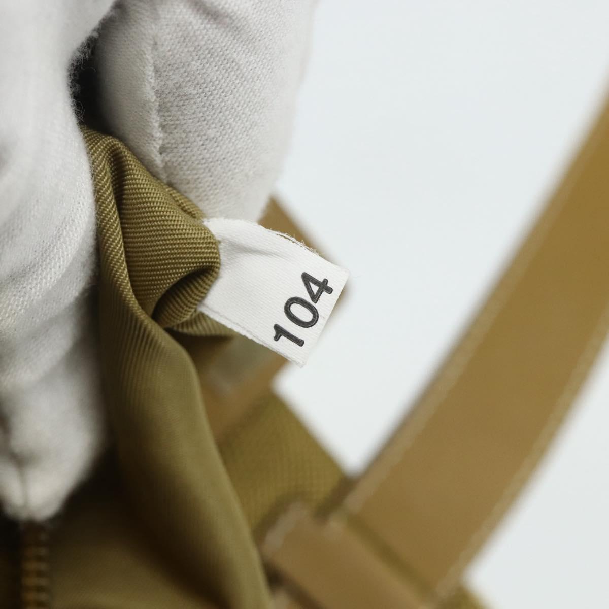 PRADA Sports Line Hand Bag Canvas Beige Silver Auth bs34685