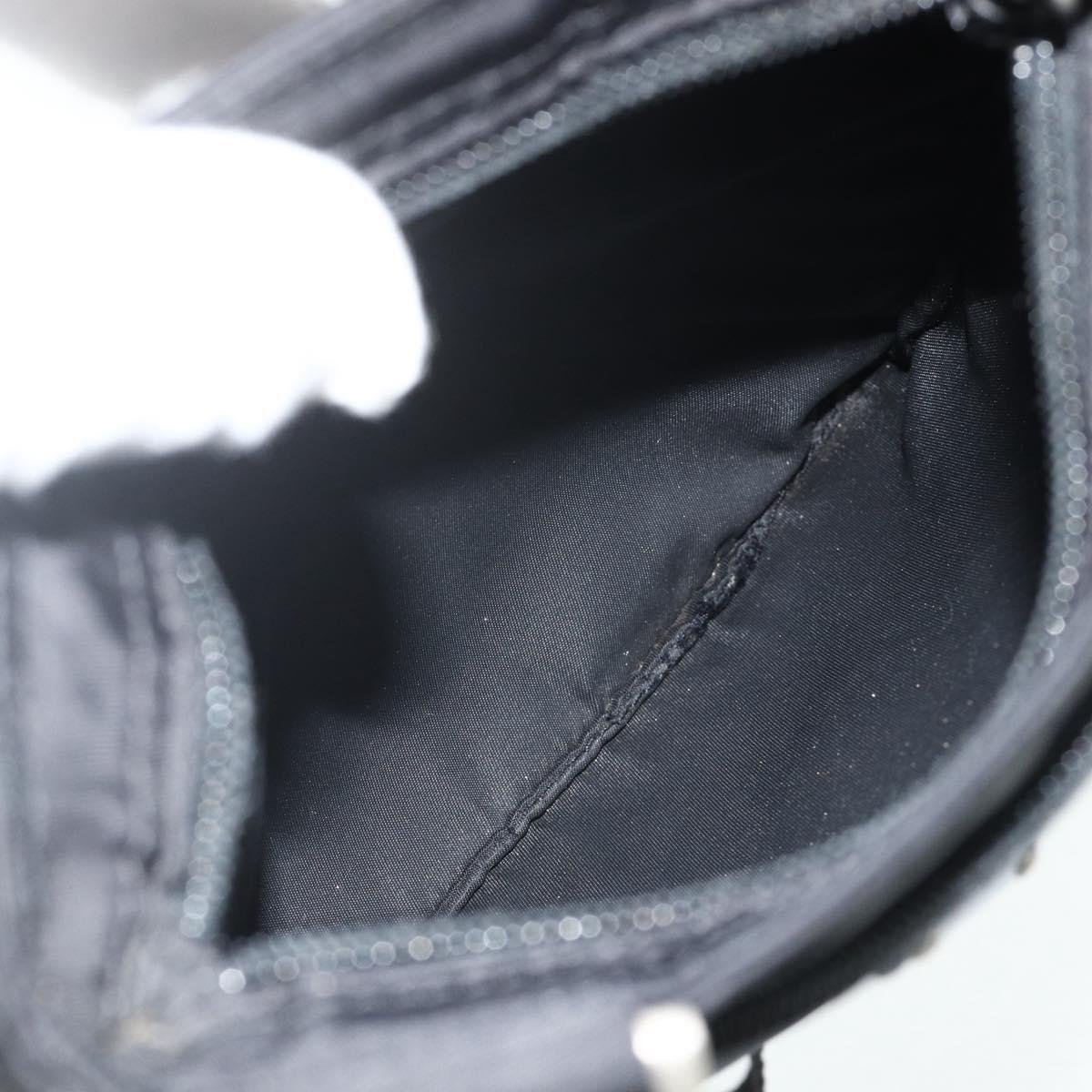 PRADA Shoulder Bag Nylon Black Silver Auth bs34694