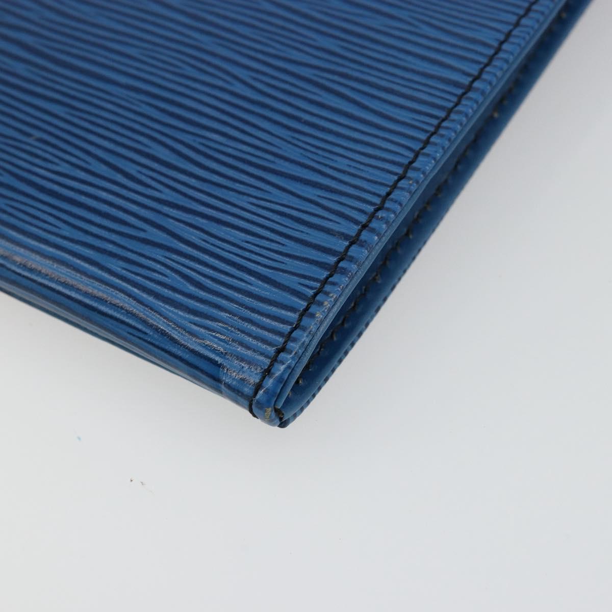 LOUIS VUITTON Epi Jena Clutch Bag Blue M52715 LV Auth bs34702