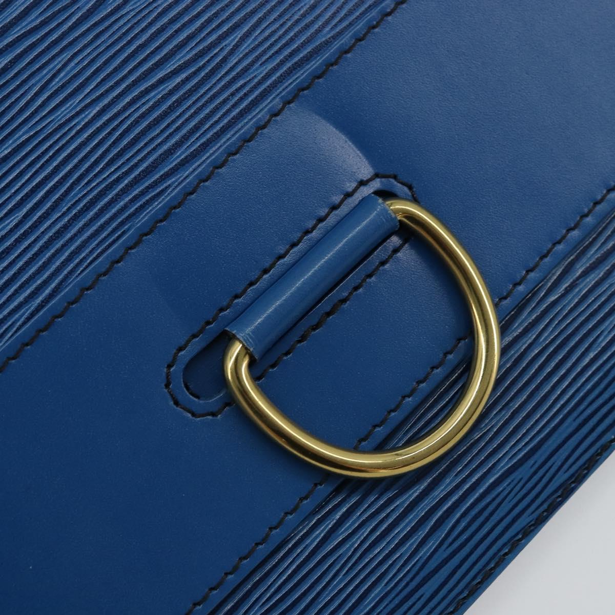 LOUIS VUITTON Epi Jena Clutch Bag Blue M52715 LV Auth bs34702