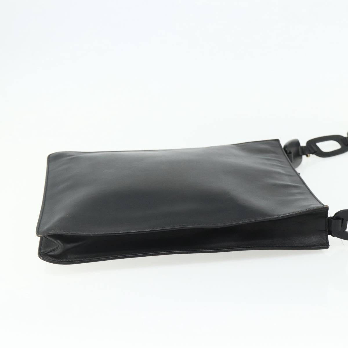 GUCCI Shoulder Bag Leather Black 001 2122 1821 Auth bs34707