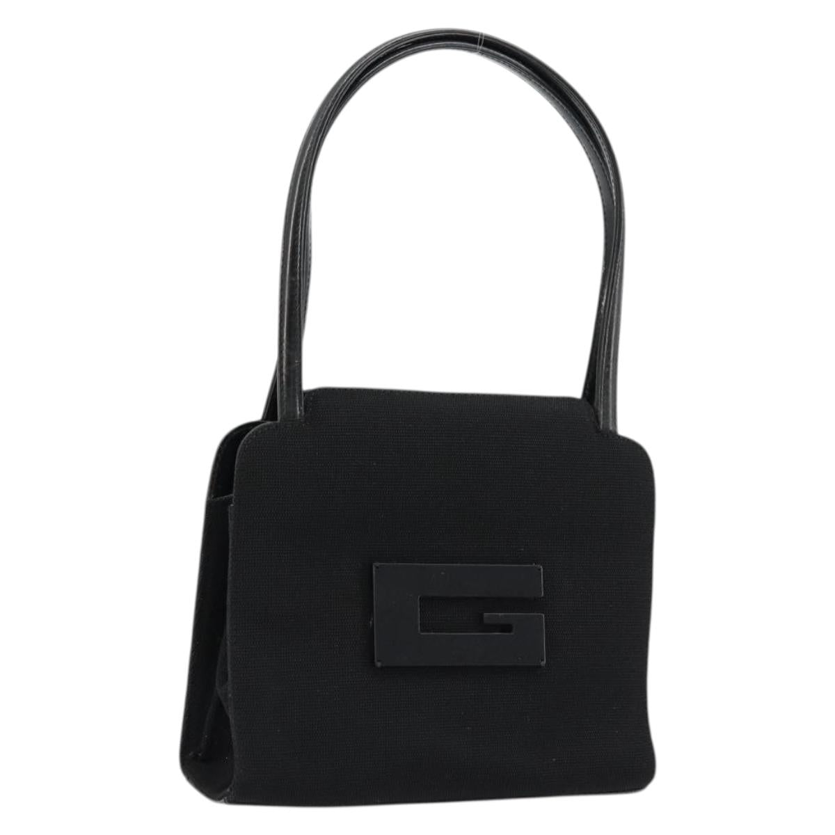 GUCCI Hand Bag Canvas Black 000 0810 Auth bs34708