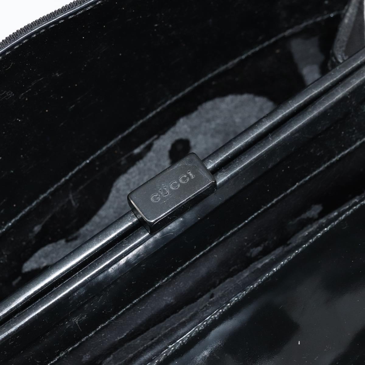 GUCCI Hand Bag Canvas Black 000 0810 Auth bs34708