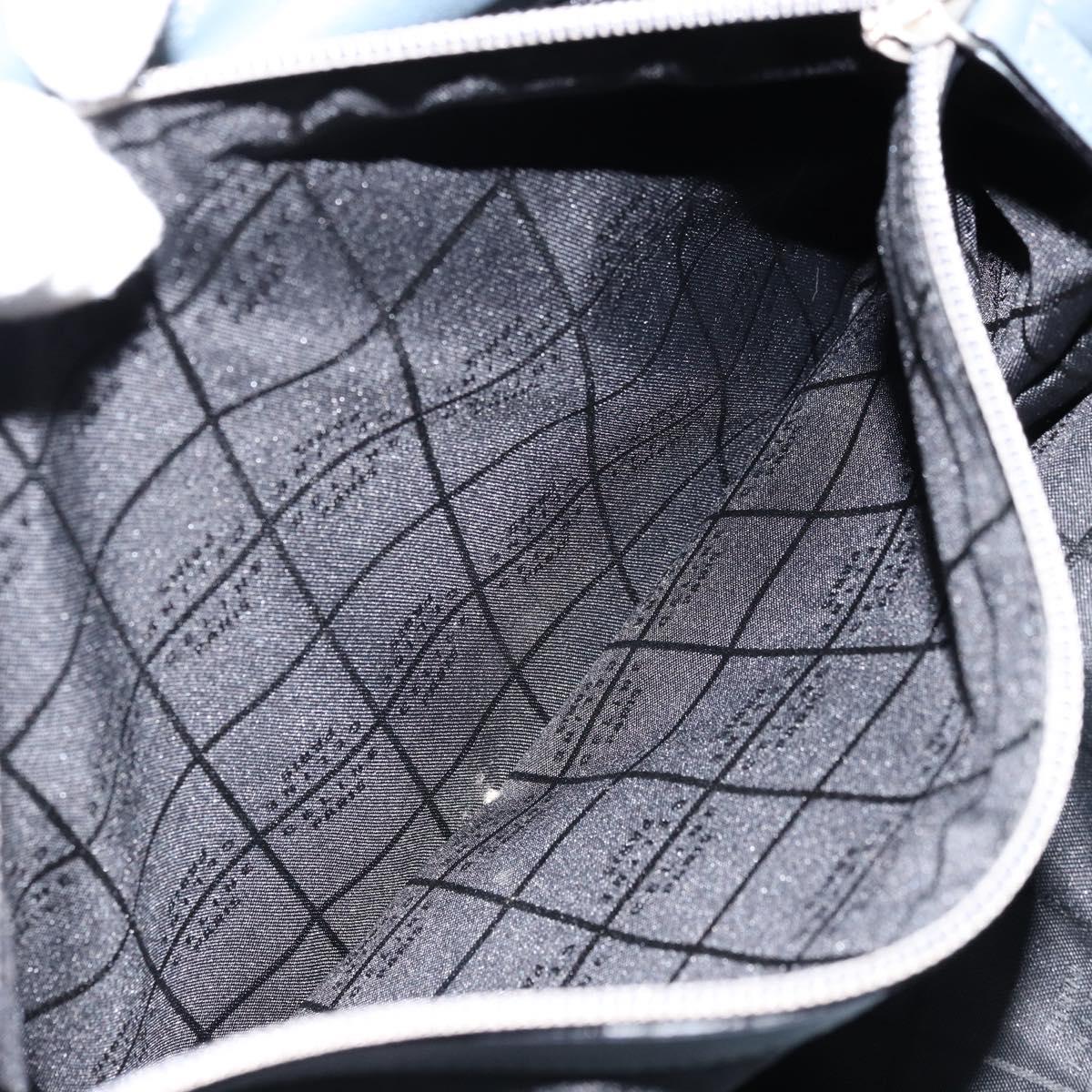 CELINE Tote Bag Nylon Green Silver Auth bs34712
