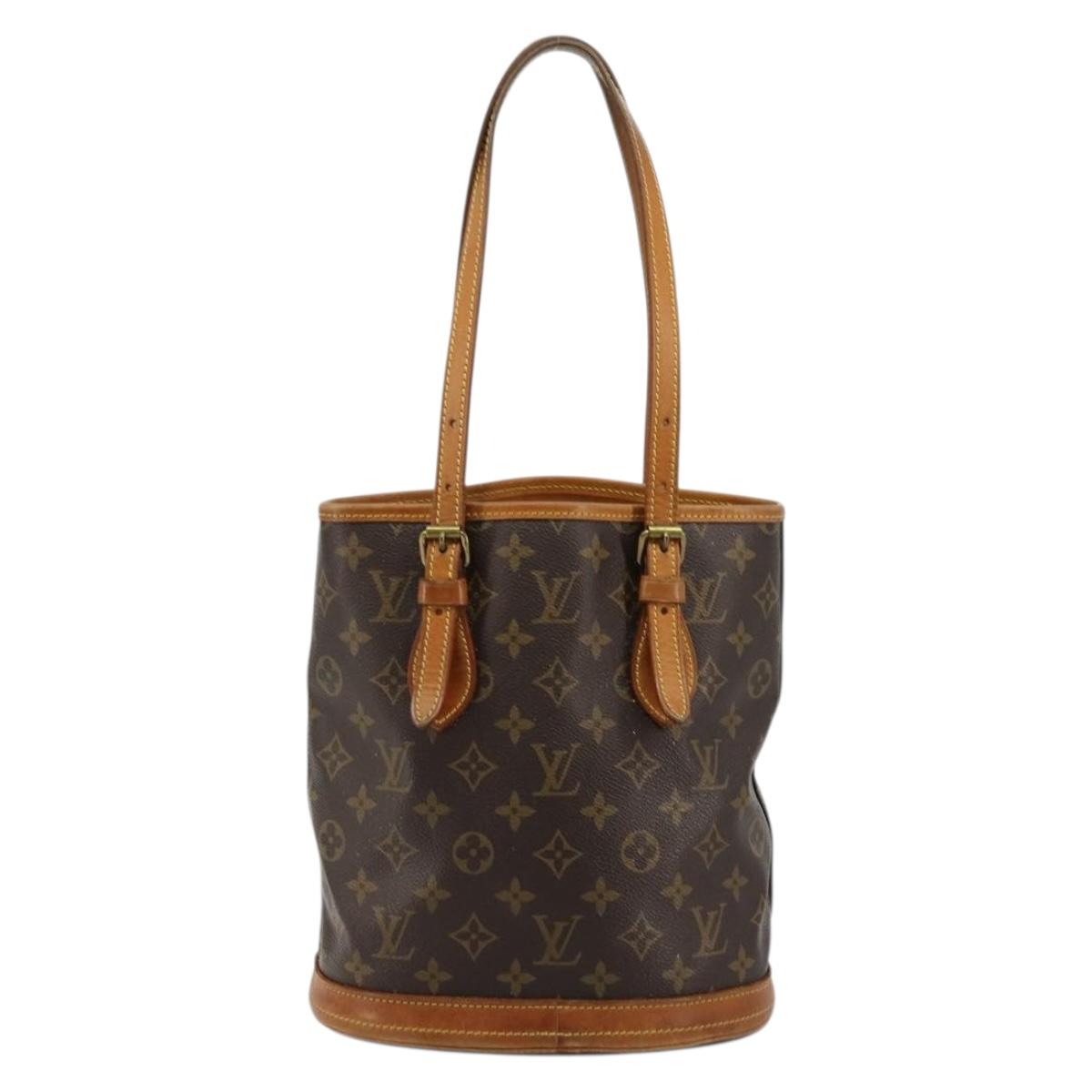 LOUIS VUITTON Monogram Bucket PM Shoulder Bag M42238 LV Auth bs34721