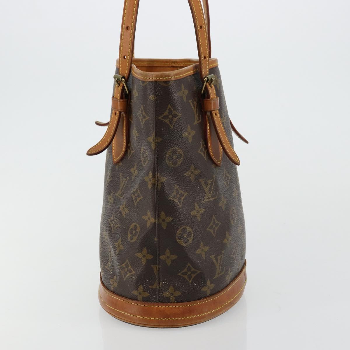 LOUIS VUITTON Monogram Bucket PM Shoulder Bag M42238 LV Auth bs34721