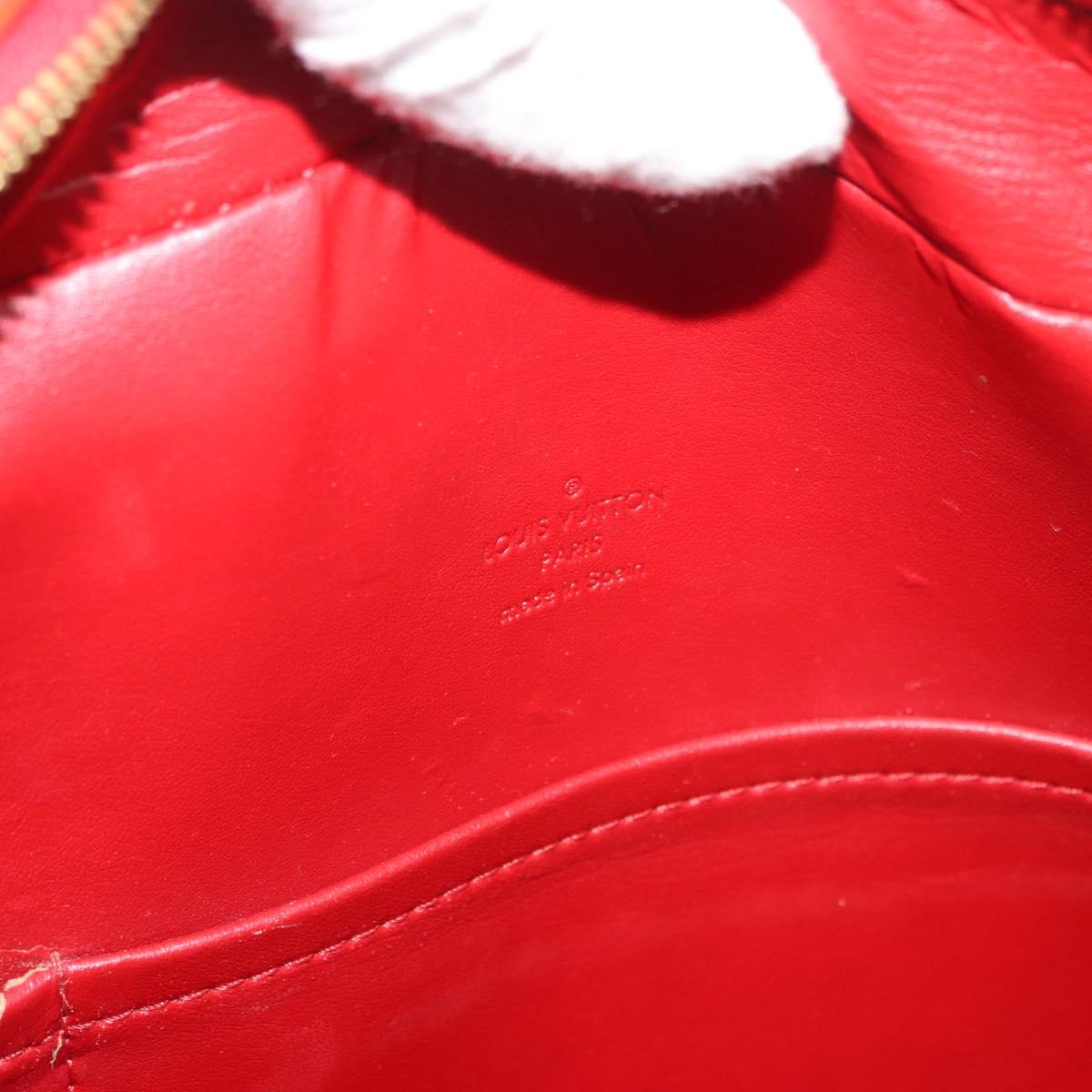 LOUIS VUITTON Monogram Vernis Sutton Hand Bag Red Rouge M91080 LV Auth bs34724