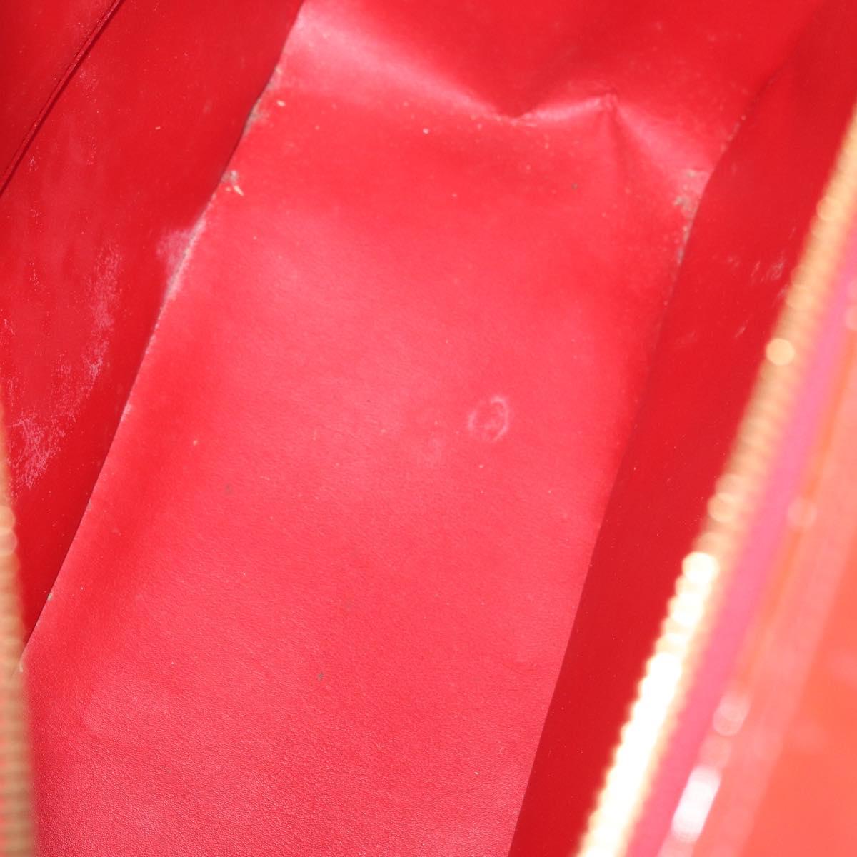 LOUIS VUITTON Monogram Vernis Sutton Hand Bag Red Rouge M91080 LV Auth bs34724