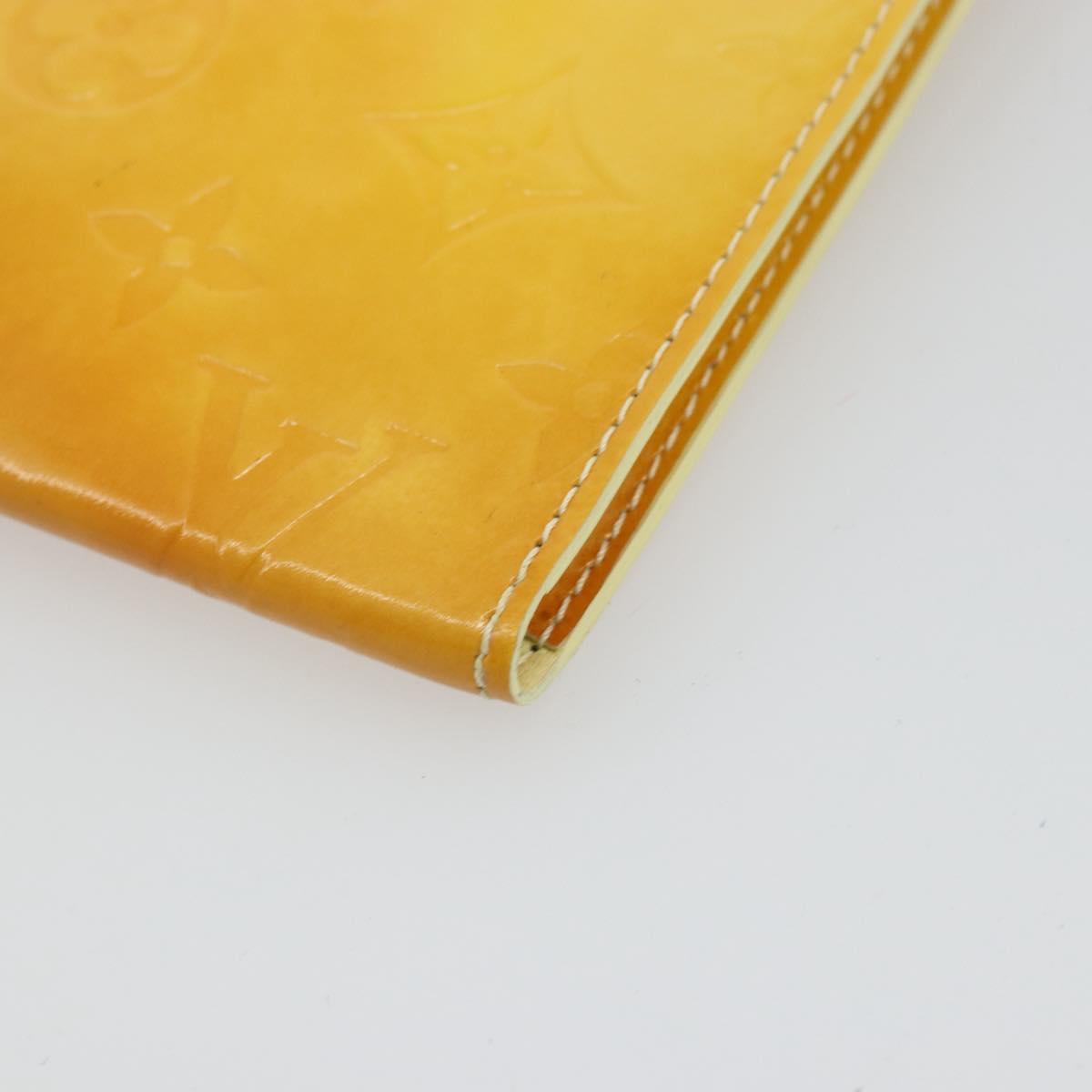 LOUIS VUITTON Monogram Vernis Kenmare Pouch Lime Yellow M91062 LV Auth bs34726A