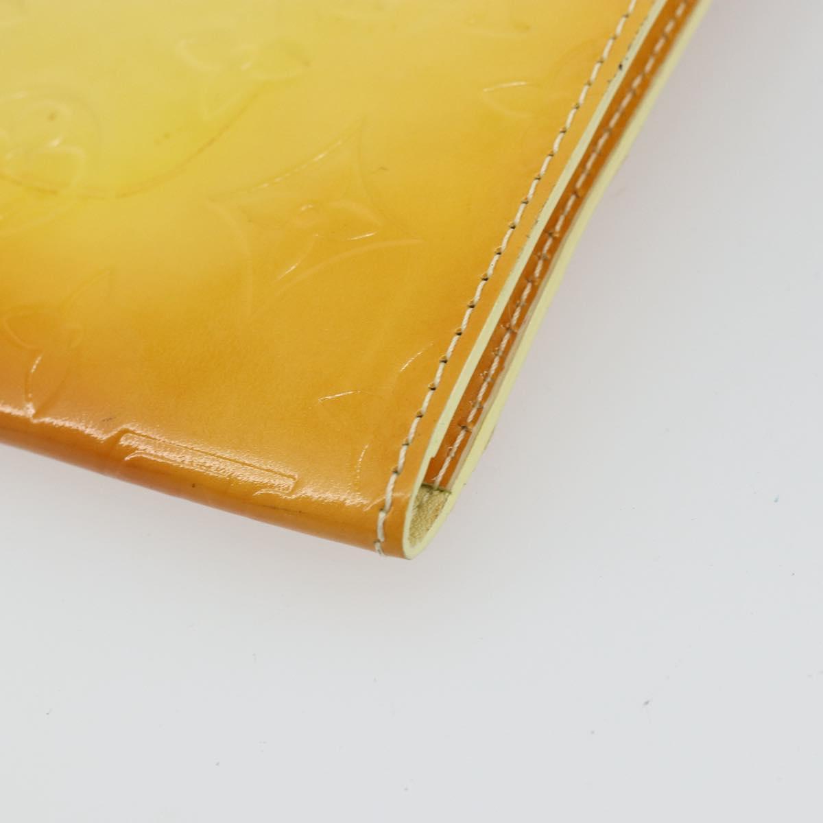 LOUIS VUITTON Monogram Vernis Kenmare Pouch Lime Yellow M91062 LV Auth bs34726A
