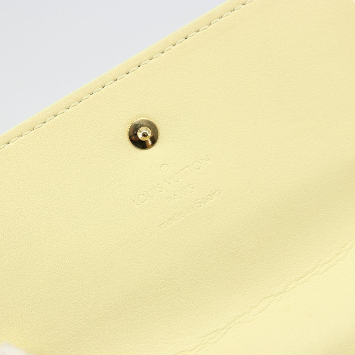 LOUIS VUITTON Monogram Vernis Kenmare Pouch Lime Yellow M91062 LV Auth bs34726A