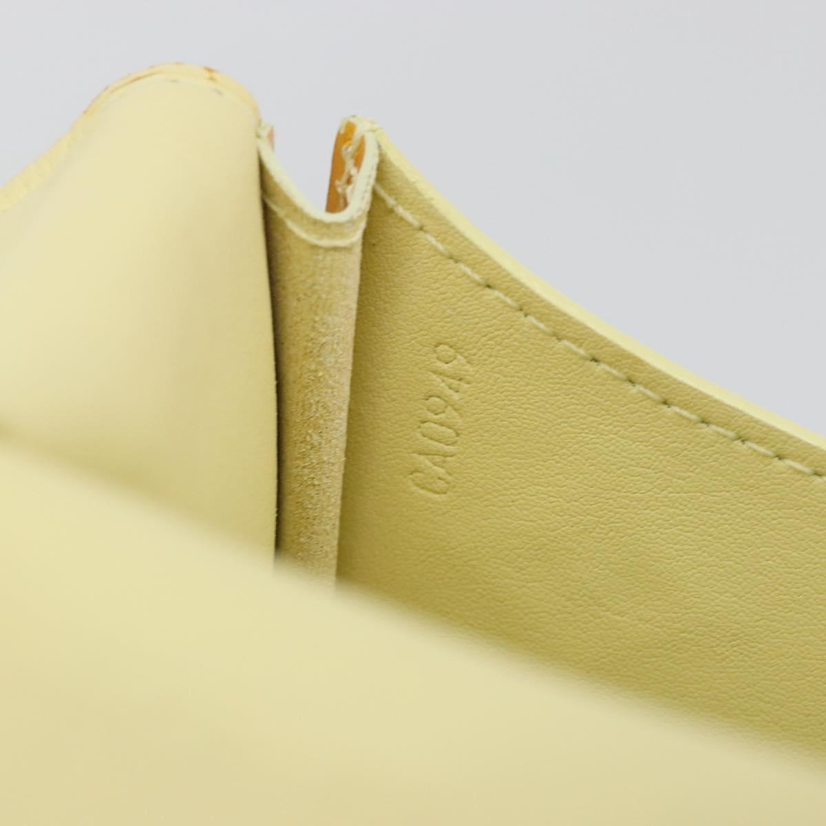 LOUIS VUITTON Monogram Vernis Kenmare Pouch Lime Yellow M91062 LV Auth bs34726A