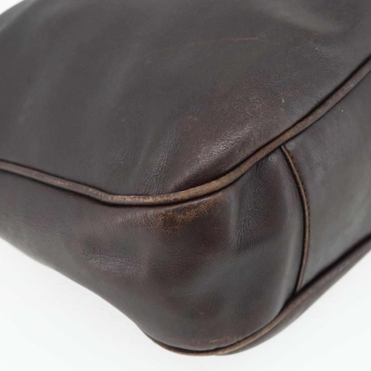 GUCCI Bamboo Hand Bag Leather 2way Brown Gold 001 2058 1577 0 Auth bs34732