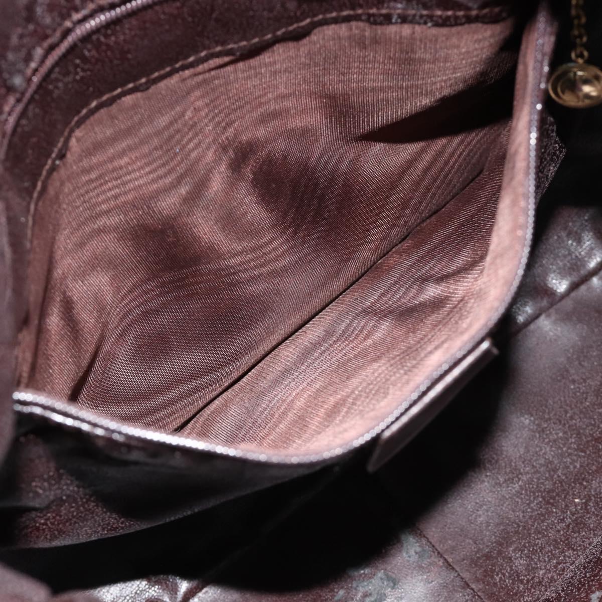 GUCCI Bamboo Hand Bag Leather 2way Brown Gold 001 2058 1577 0 Auth bs34732