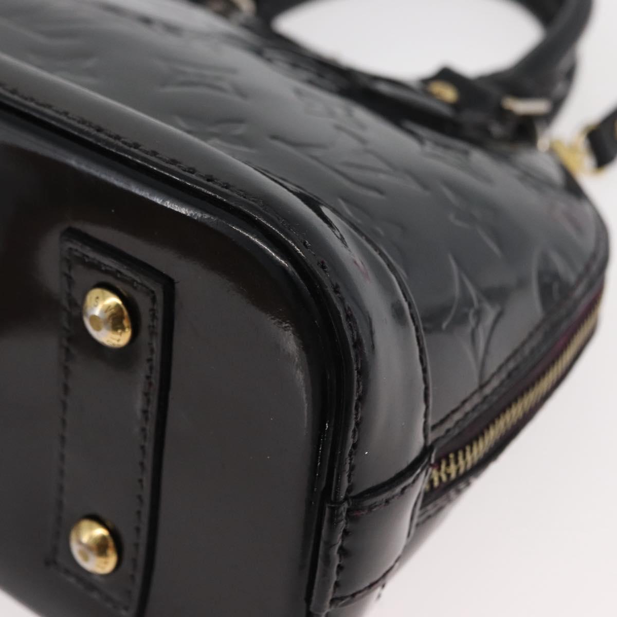 LOUIS VUITTON Monogram Vernis Alma BB Hand Bag Amarante M91678 LV Auth bs34735