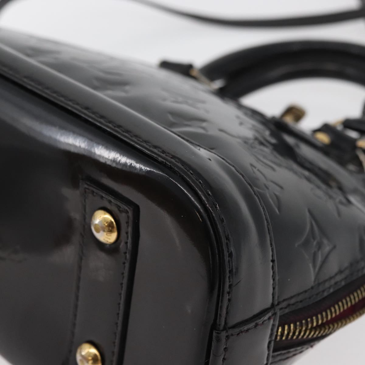 LOUIS VUITTON Monogram Vernis Alma BB Hand Bag Amarante M91678 LV Auth bs34735