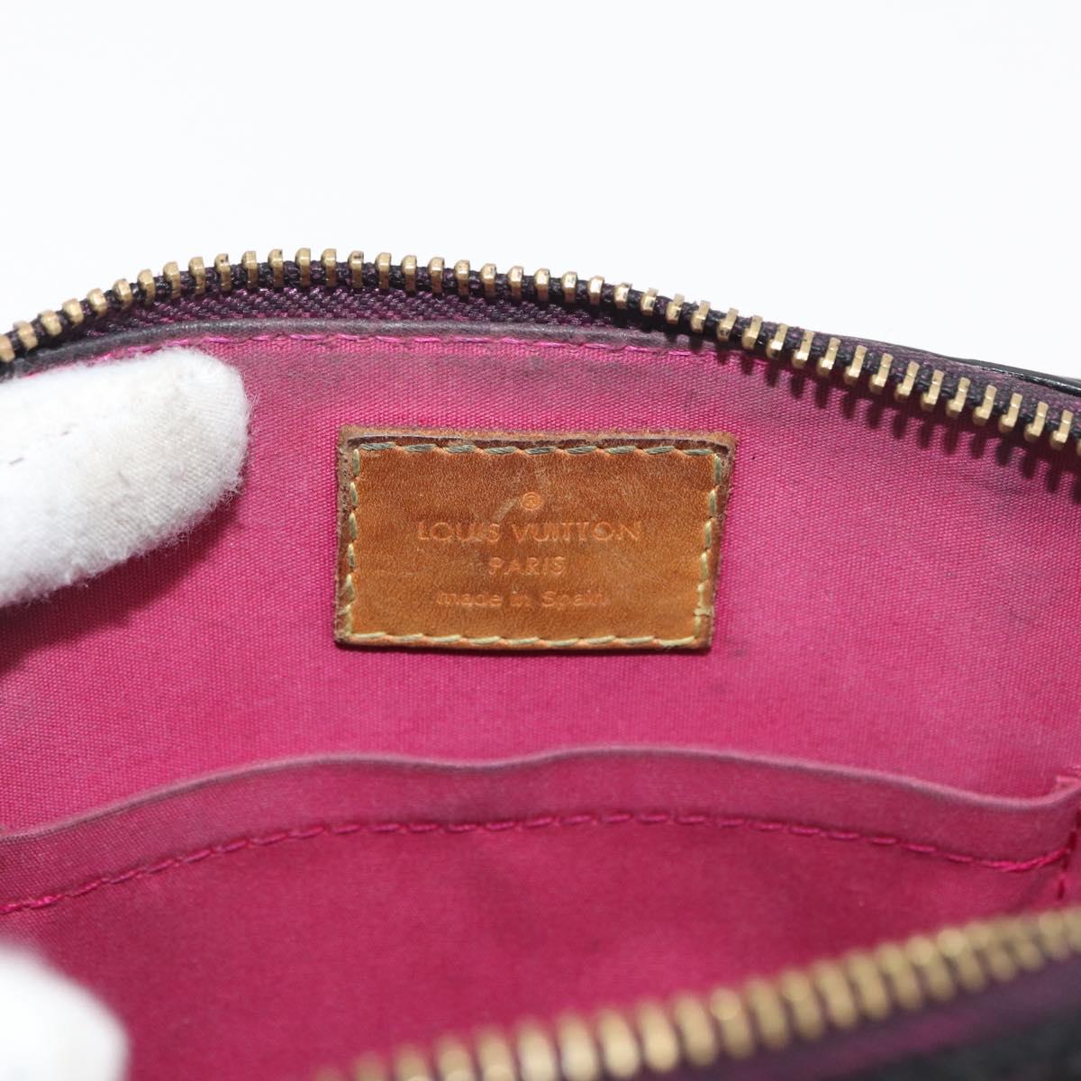 LOUIS VUITTON Monogram Vernis Alma BB Hand Bag Amarante M91678 LV Auth bs34735