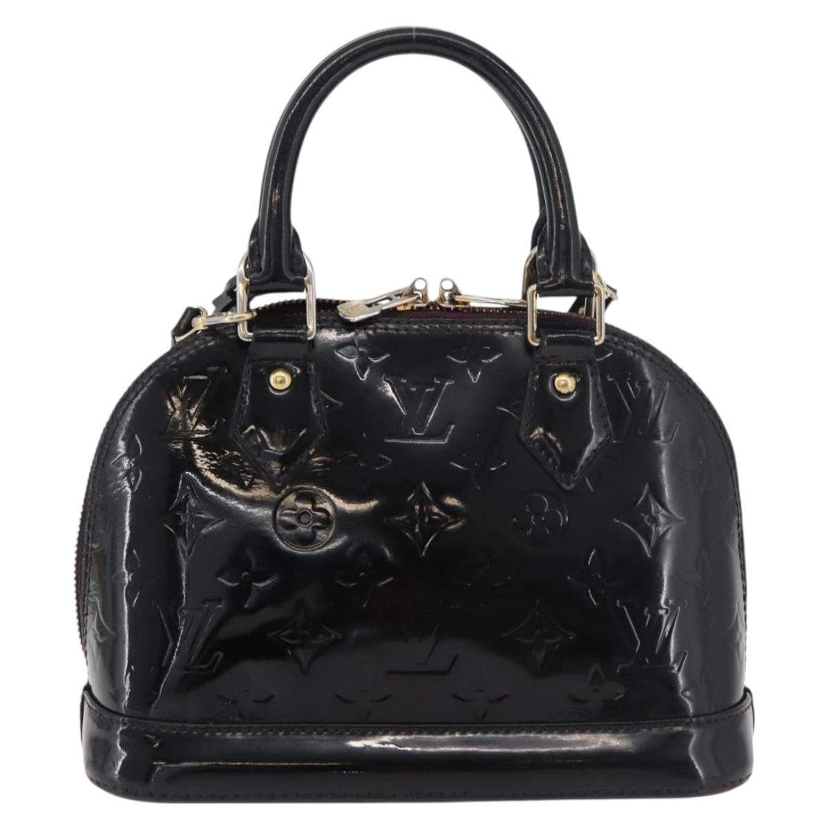 LOUIS VUITTON Monogram Vernis Alma BB Hand Bag Amarante M91678 LV Auth bs34735