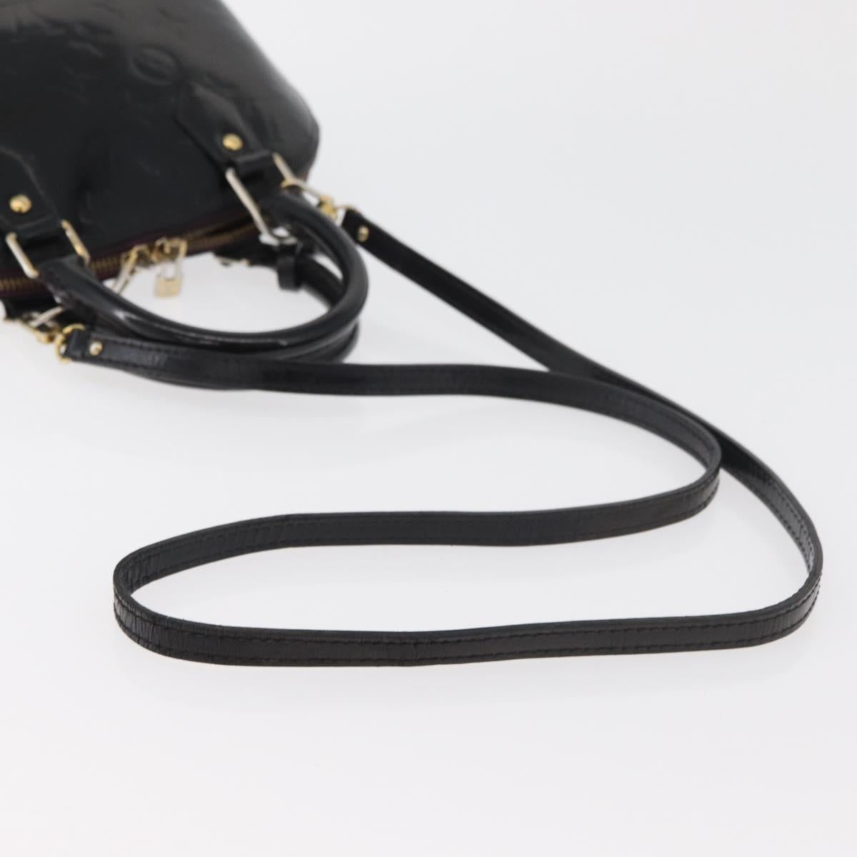 LOUIS VUITTON Monogram Vernis Alma BB Hand Bag Amarante M91678 LV Auth bs34735