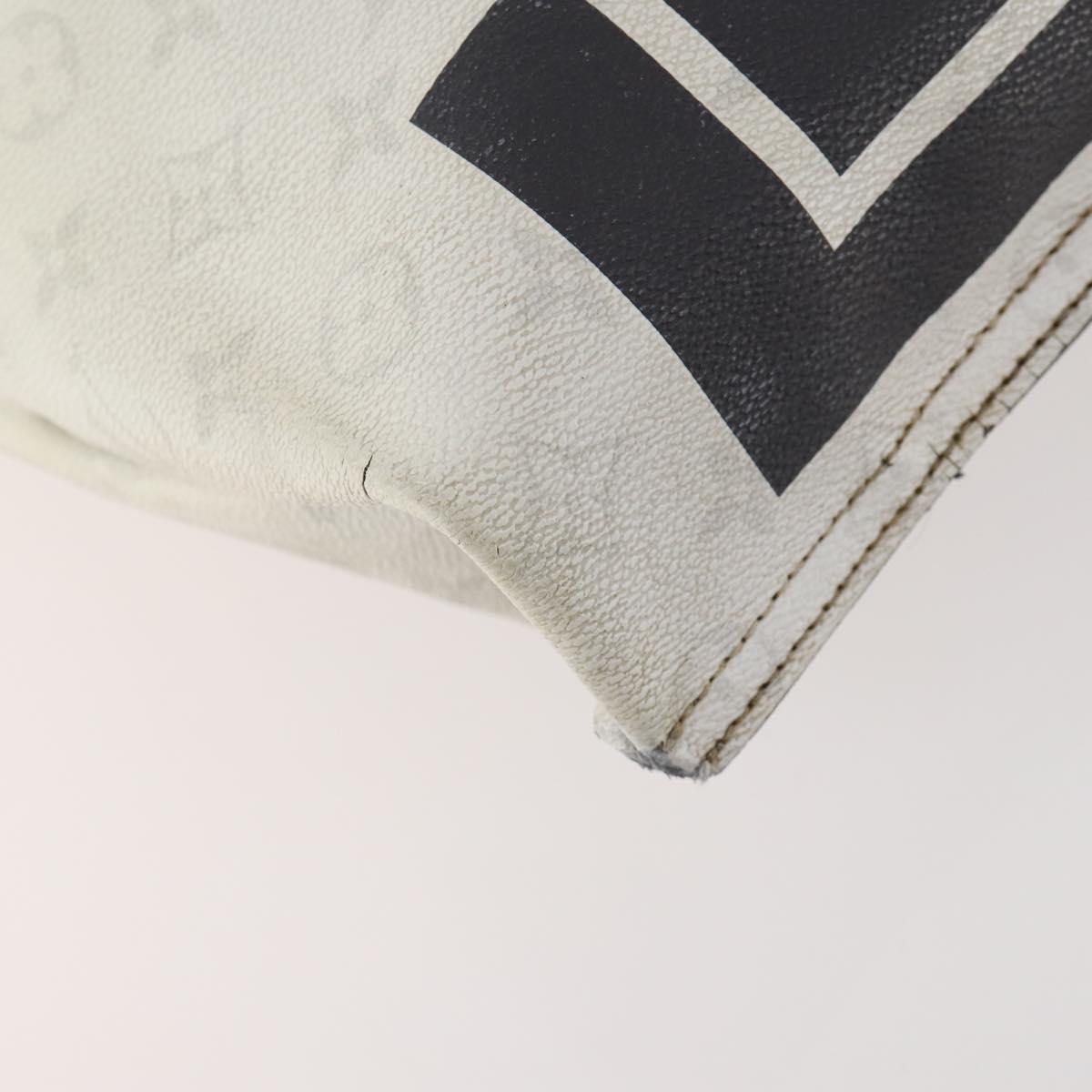 LOUIS VUITTON White Flat Vertical Toe Bag 2way Multicolor M44627 LV Auth bs34737