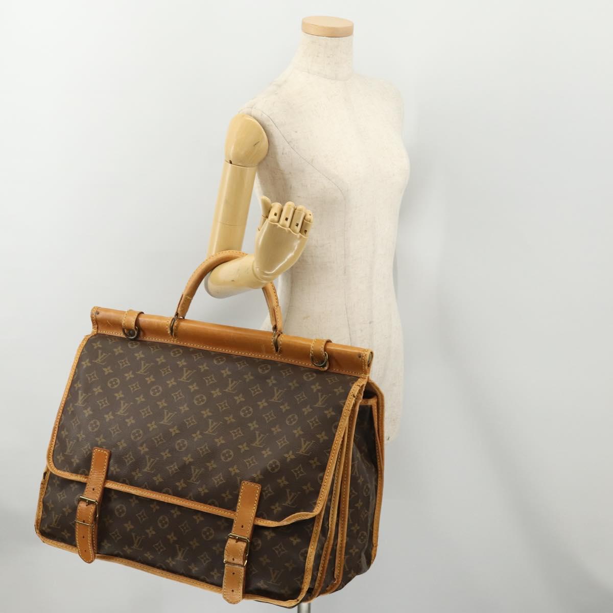 LOUIS VUITTON Monogram Sac Chassour 45 Boston Bag M41922 LV Auth bs34738A