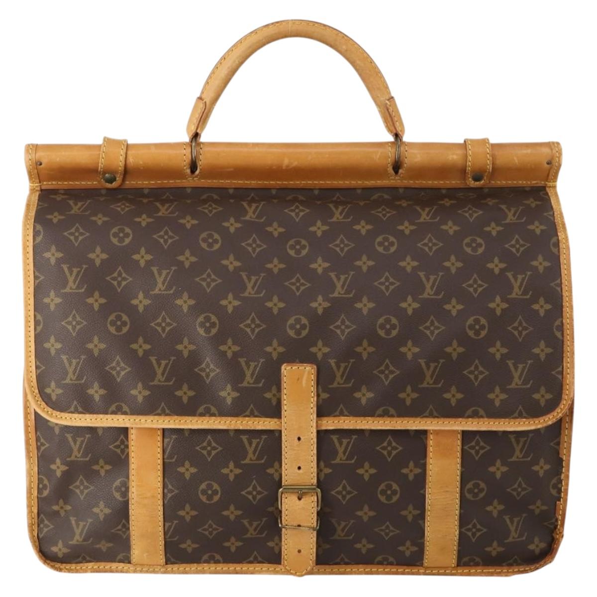 LOUIS VUITTON Monogram Sac Chassour 45 Boston Bag M41922 LV Auth bs34738A