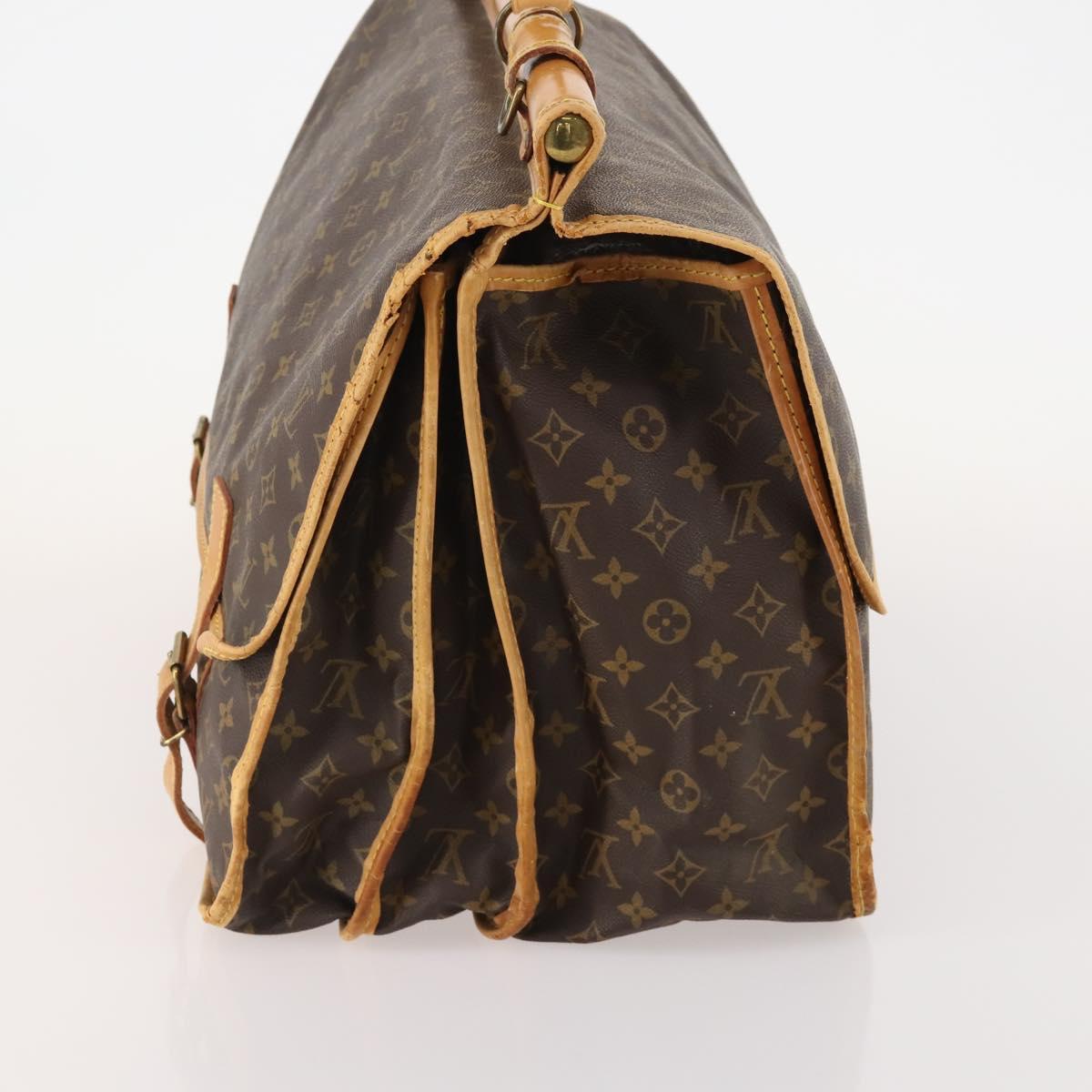 LOUIS VUITTON Monogram Sac Chassour 45 Boston Bag M41922 LV Auth bs34738A