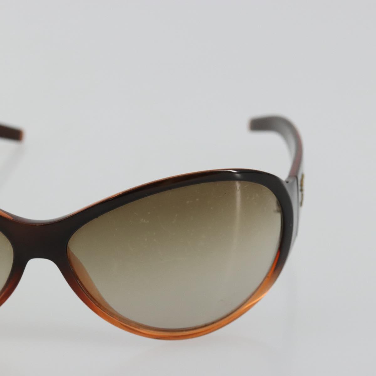 CHANEL Sunglasses plastic Brown CC Auth bs34750