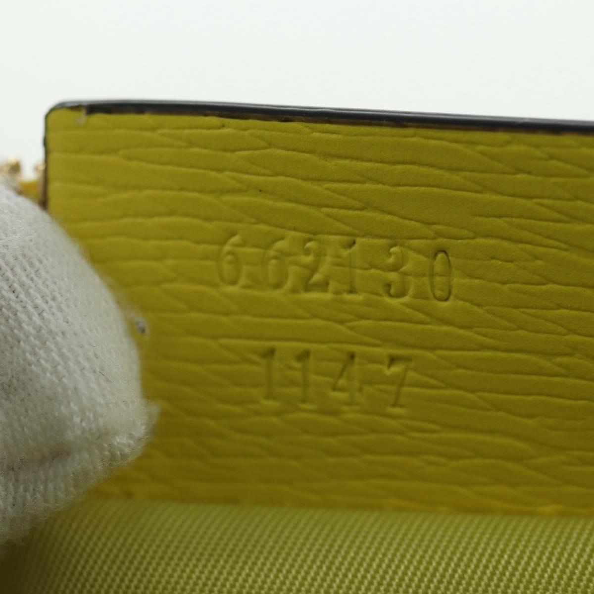 GUCCI Pen Case Leather Light Blue Gold 662130 Auth bs34755M