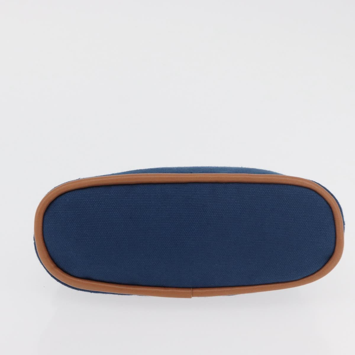 HERMES Bolide Pouch 15 cotton Blue Auth bs34759A