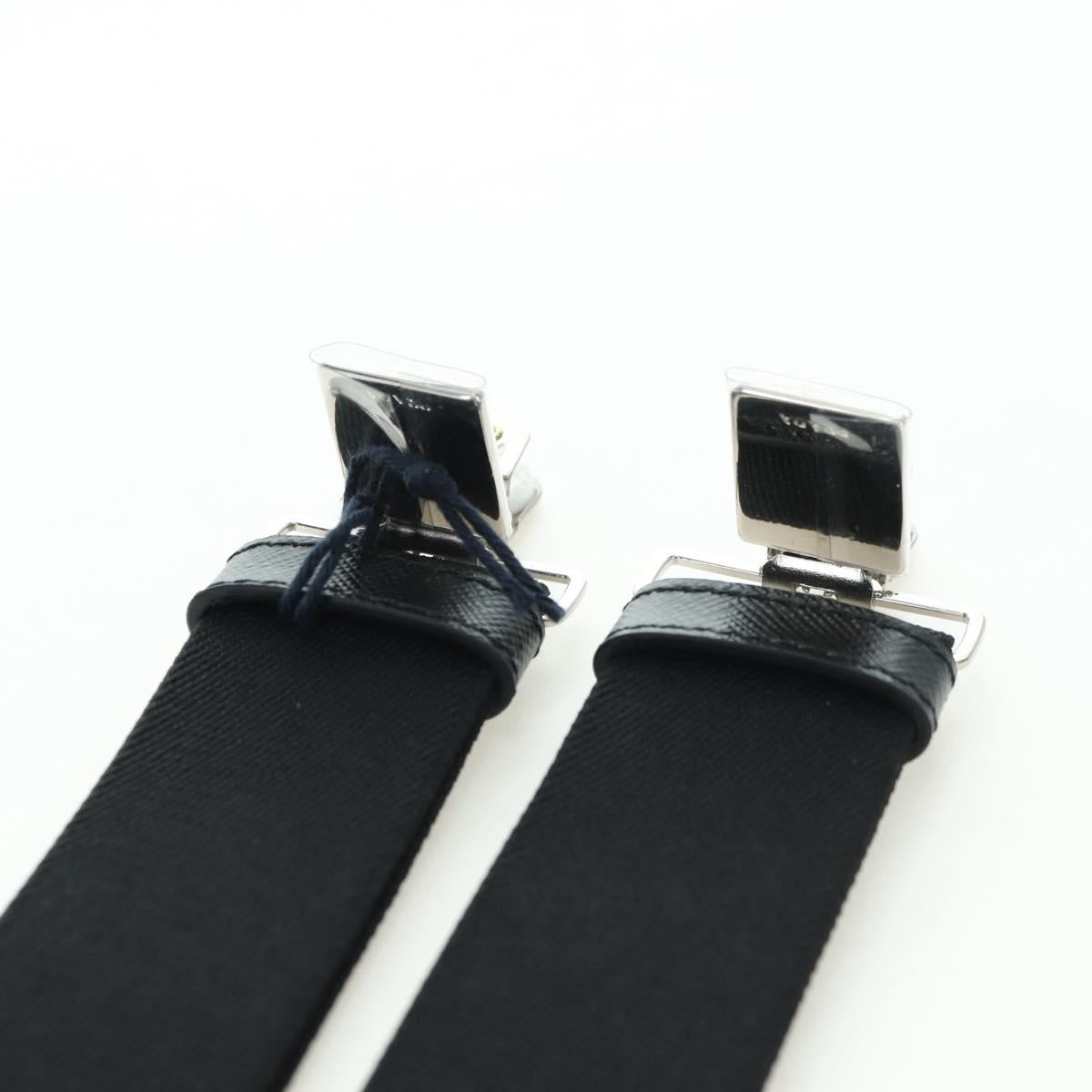 PRADA Suspenders & Pouch Nylon Black Silver Auth bs34760SM
