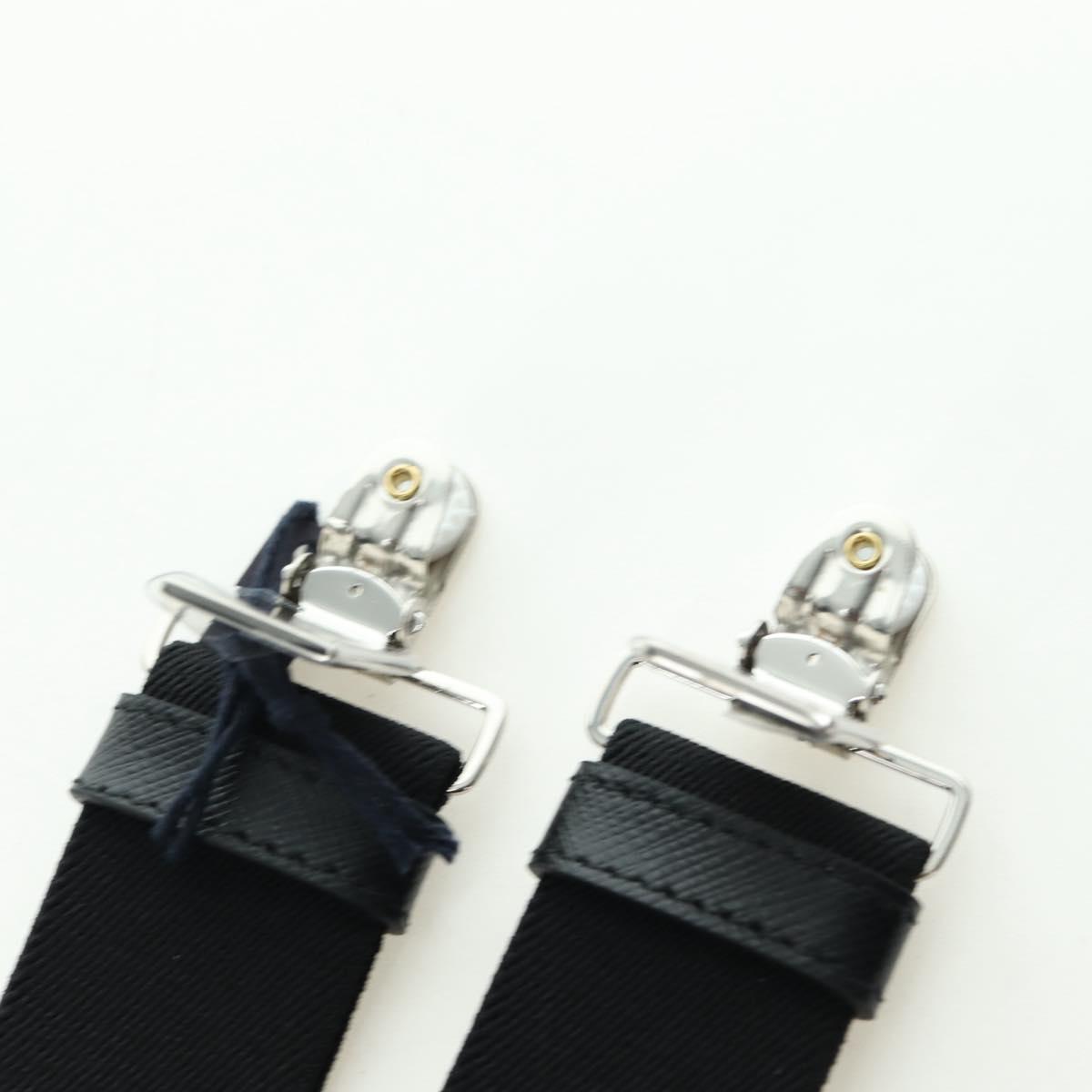 PRADA Suspenders & Pouch Nylon Black Silver Auth bs34760SM
